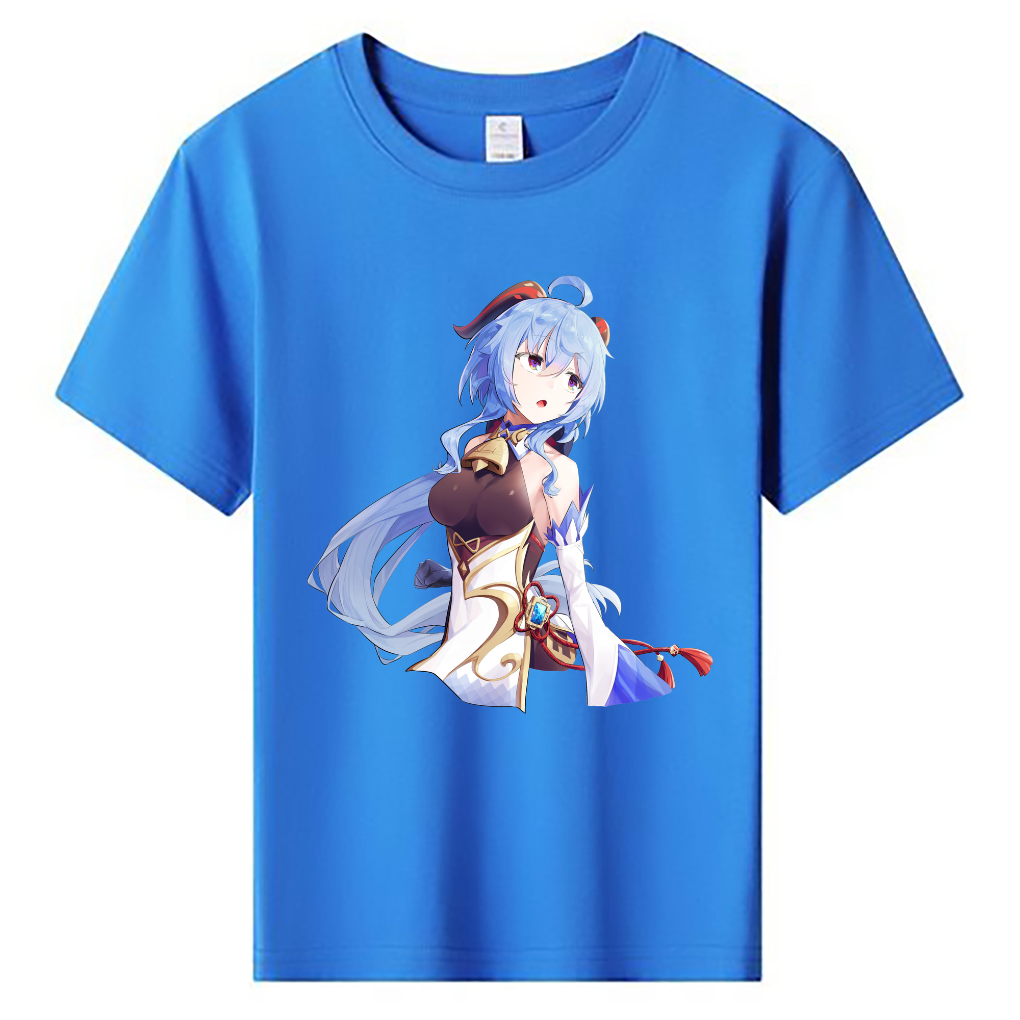 げんし神 甘雨 かんう genshin Ganyu 綿100％キッズTシャツ（フロントプリント）
